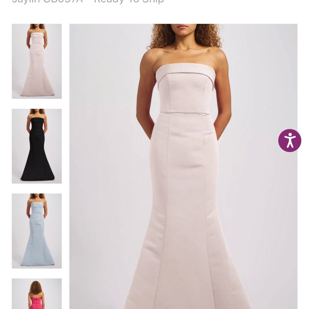 Amsale Jaylin Strapless Pink Gown/Bridesmaid